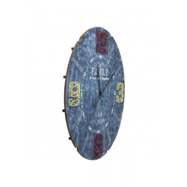 Family Blue Wall Clock