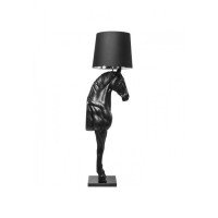 Standing Horse Black Floor Lamp
