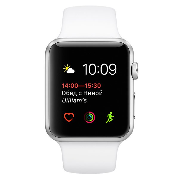 Смарт-часы Apple Watch S2 Sport 42mm Silver Al/White (MNPJ2RU/A)