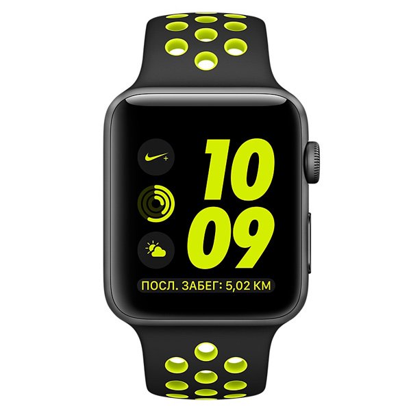 Смарт-часы Apple Watch Nike+ 38mm Space Grey Al /Volt (MP082RU/A)